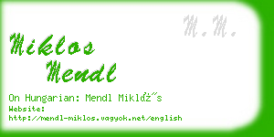 miklos mendl business card